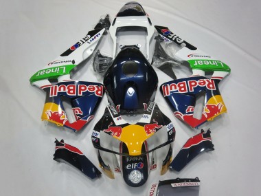 Descuento Carenados Moto Honda CBR600RR 2003-2004 - Blanco Azul Amarillo Verde Rojo Bull Diseño