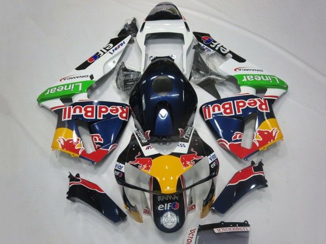 Descuento Carenados Moto Honda CBR600RR 2003-2004 - Blanco Azul Amarillo Verde Rojo Bull Diseño