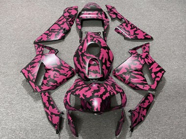 Descuento Carenados Moto Honda CBR600RR 2003-2004 - Rojo Negro Camouflage