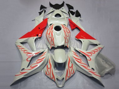 Descuento Carenados Moto Honda CBR600RR 2007-2008 - Blanco Rojo Llama