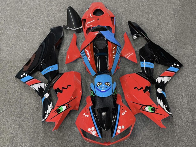 Descuento Carenados Moto Honda CBR600RR 2013-2023 - Rojo Azul Negro Brillante Tiburón