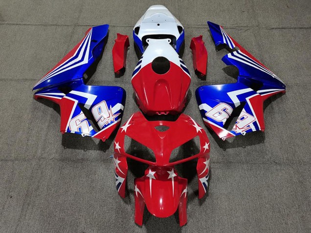 Descuento Carenados Moto Honda CBR600RR 2005-2006 - Blanco Rojo Azul 69