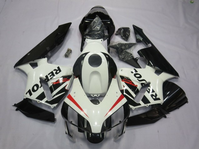 Descuento Carenados Moto Honda CBR600RR 2003-2004 - Blanco Rojo Negro Brillante Repsol OEM Estilo