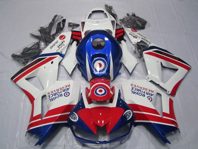 Descuento Carenados Moto Honda CBR600RR 2013-2023 - Blanco Rojo Azul Royal Air Force
