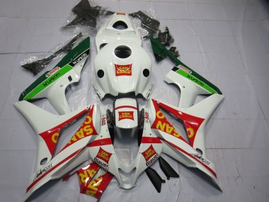 Descuento Carenados Moto Honda CBR600RR 2007-2008 - Blanco Rojo Verde Amarillo San Carlo