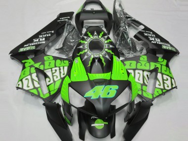 Descuento Carenados Moto Honda CBR600RR 2003-2004 - Verde Negro Brillante Rossi Repsol