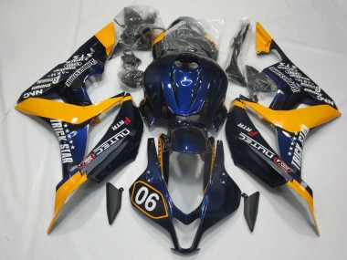 Descuento Carenados Moto Honda CBR600RR 2007-2008 - Naranja Azul Negro Brillante