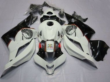 Descuento Carenados Moto Honda CBR600RR 2009-2012 - Blanco Negro Brillante Tie Dye
