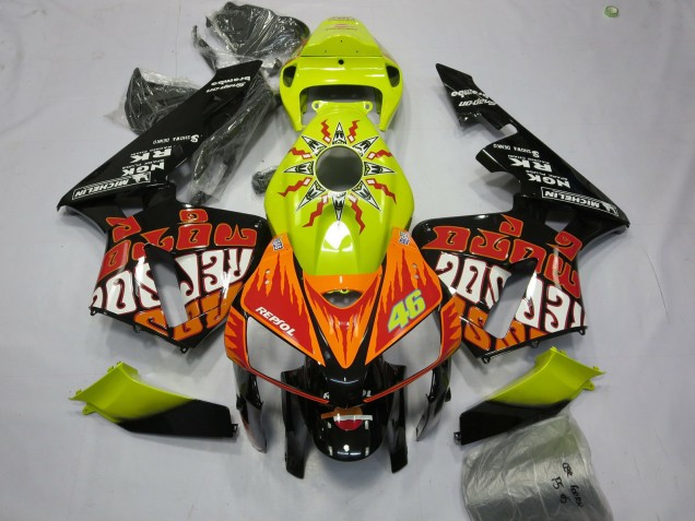 Descuento Carenados Moto Honda CBR600RR 2005-2006 - Vibrant Amarillo Negro Rossi