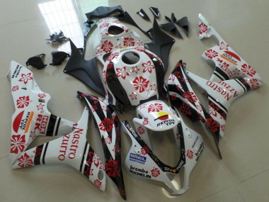 Descuento Carenados Moto Honda CBR600RR 2007-2008 - Blanco Rojo Negro Nastro Azzurro