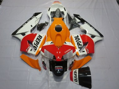Descuento Carenados Moto Honda CBR600RR 2003-2004 - Naranja Blanco Rojo Negro Brillante Repsol