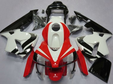 Descuento Carenados Moto Honda CBR600RR 2003-2004 - Blanco Rojo Negro Brillante OEM Estilo