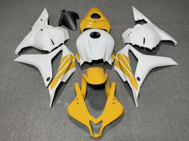Descuento Carenados Moto Honda CBR600RR 2009-2012 - Blanco Amarillo Raya