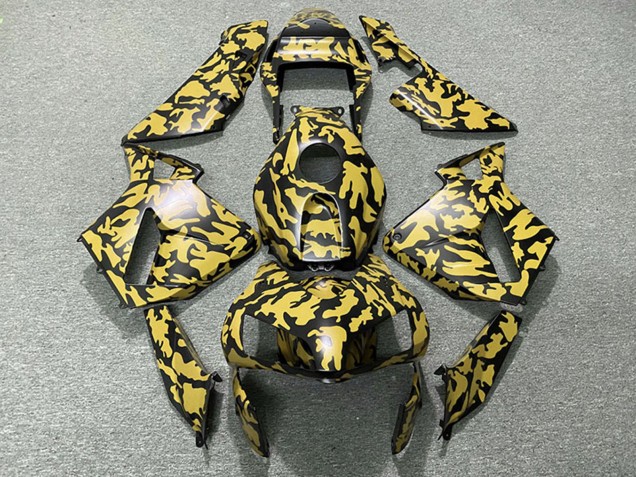 Descuento Carenados Moto Honda CBR600RR 2003-2004 - Amarillo Negro Camouflage