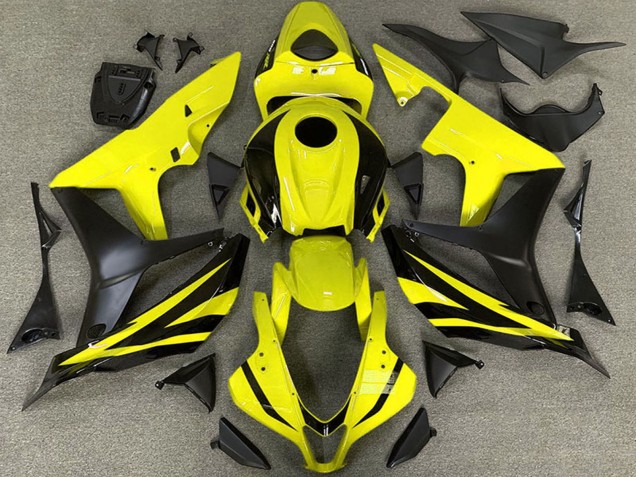 Descuento Carenados Moto Honda CBR600RR 2007-2008 - Amarillo Negro Mate OEM Estilo