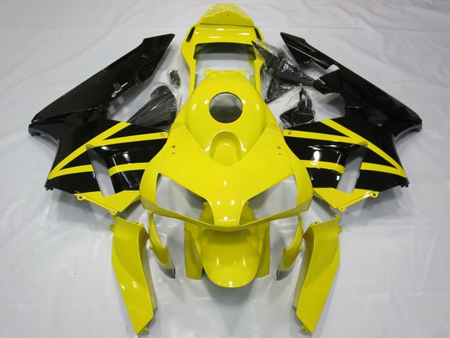 Descuento Carenados Moto Honda CBR600RR 2003-2004 - Amarillo Negro Brillante OEM Estilo