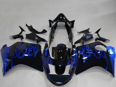 Descuento Carenados Moto Honda CBR1100XX Blackbird 1996-2007 - Negro Brillante Azul Llama