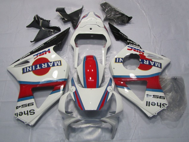 Descuento Carenados Moto Honda CBR954RR 2002-2003 - Blanco Rojo Negro Martini