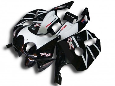 Descuento Carenados Moto Honda CBR250RR 1990-1998 - Negro Brillante Blanco RR