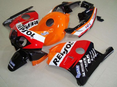 Descuento Carenados Moto Honda CBR250RR 1990-1998 - Naranja Blanco Rojo Negro Brillante Clásico Repsol