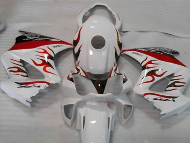 Descuento Carenados Moto Honda VFR 800 2002-2013 - Blanco Rojo Llama