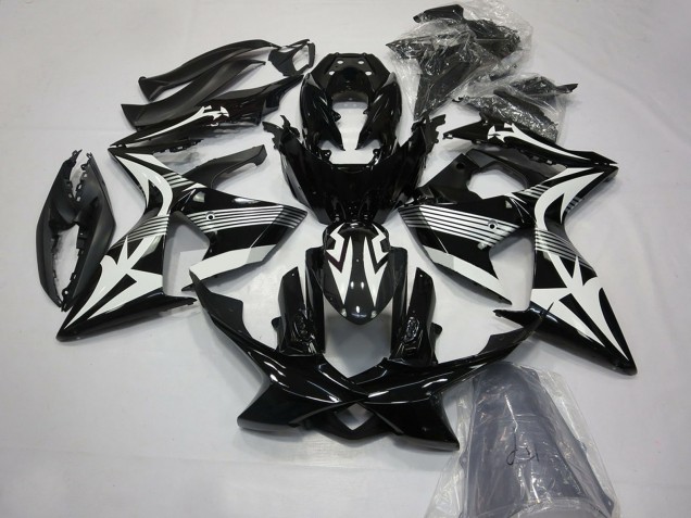 Descuento Carenados Moto Suzuki GSXR 1000 2009-2016 - Negro Brillante Blanco
