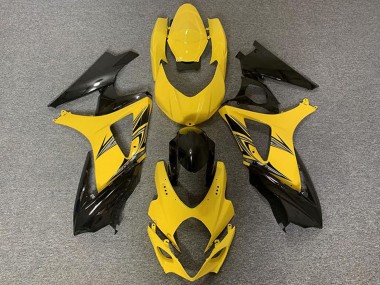 Descuento Carenados Moto Suzuki GSXR 1000 2007-2008 - Amarillo Negro Brillante