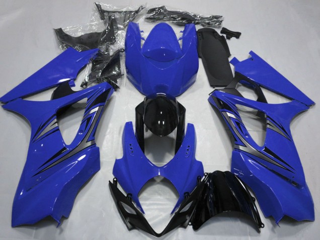 Descuento Carenados Moto Suzuki GSXR 1000 2007-2008 - Azul Negro Brillante OEM Estilo