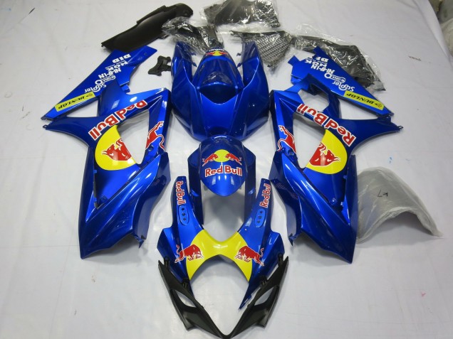 Descuento Carenados Moto Suzuki GSXR 1000 2007-2008 - Azul Amarillo Rojo Bull