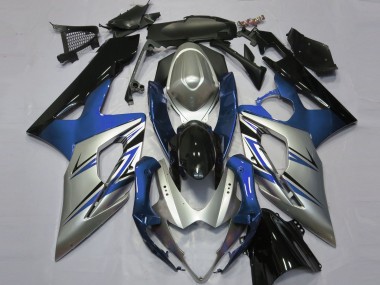 Descuento Carenados Moto Suzuki GSXR 1000 2005-2006 - Azul Plata Negro