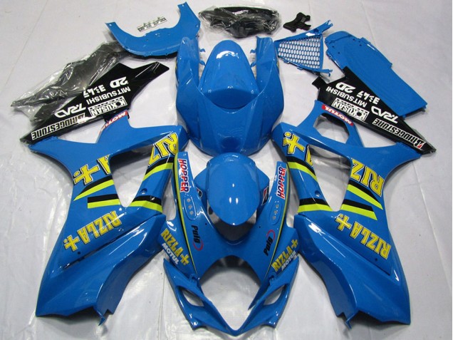 Descuento Carenado Moto Suzuki GSXR 1000 2007-2008 - Azul Oro Negro Rizla
