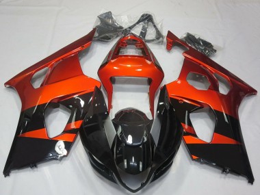 Descuento Carenados Moto Suzuki GSXR 1000 2003-2004 - Burnt Naranja Negro Brillante