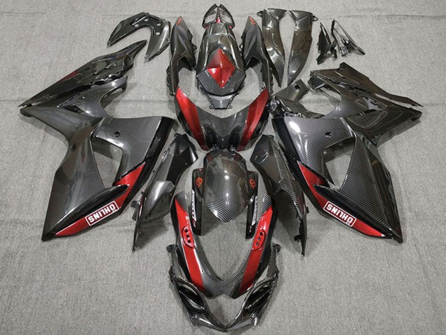 Descuento Carenados Moto Suzuki GSXR 1000 2009-2016 - FibraCarbono Rojo