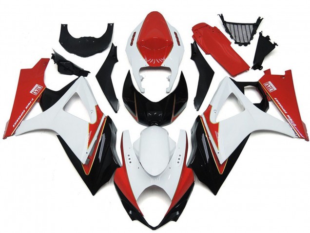 Descuento Carenados Moto Suzuki GSXR 1000 2007-2008 - Blanco Rojo Negro