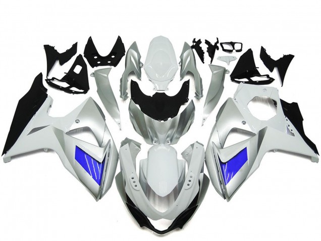Descuento Carenado Moto Suzuki GSXR 1000 2009-2016 - Blanco Azul