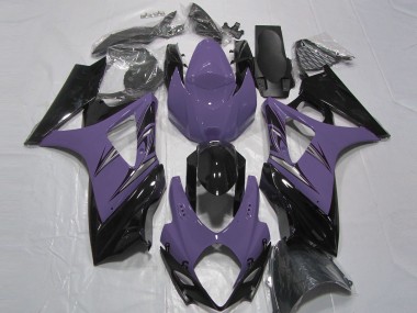 Descuento Carenados Moto Suzuki GSXR 1000 2007-2008 - Púrpura Oscuro Negro Brillante