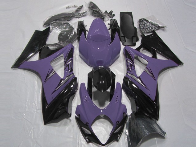 Descuento Carenados Moto Suzuki GSXR 1000 2007-2008 - Púrpura Oscuro Negro Brillante