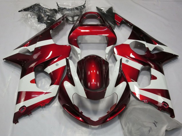 Descuento Carenados Moto Suzuki GSXR 1000 2000-2002 - Blanco Rojo