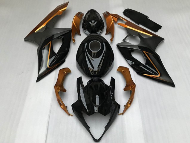 Descuento Carenados Moto Suzuki GSXR 1000 2005-2006 - Negro Brillante Bronze