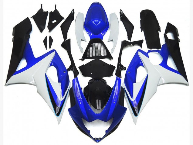 Descuento Carenado Moto Suzuki GSXR 1000 2005-2006 - Blanco Rojo Azul Amarillo