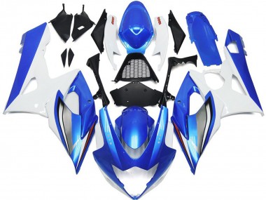 Descuento Carenados Moto Suzuki GSXR 1000 2005-2006 - Blanco Azul