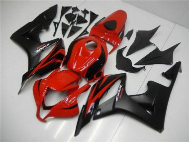 Descuento Carenados Moto Honda CBR600RR 2007-2008 - Rojo Negro Mate Calcomanías