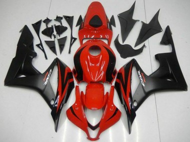Descuento Carenados Moto Honda CBR600RR 2007-2008 - Rojo Negro Mate Calcomanías
