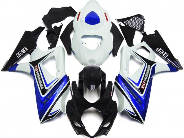 Descuento Carenados Moto Suzuki GSXR 1000 2007-2008 - Blanco Azul Negro OEM Estilo