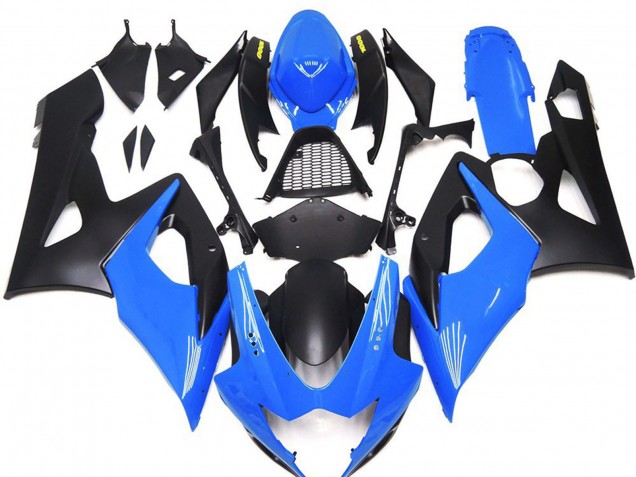 Descuento Carenados Moto Suzuki GSXR 1000 2005-2006 - Azul Negro Mate Amarillo