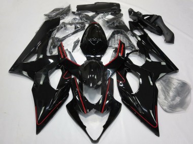 Descuento Carenados Moto Suzuki GSXR 1000 2005-2006 - Negro Brillante Rojo