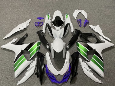 Descuento Carenados Moto Suzuki GSXR 1000 2009-2016 - Blanco Azul Verde Negro