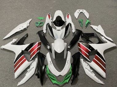 Descuento Carenados Moto Suzuki GSXR 1000 2009-2016 - Blanco Rojo Verde Negro