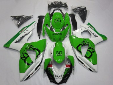 Descuento Carenados Moto Suzuki GSXR 1000 2009-2016 - Blanco Verde Go Fun
