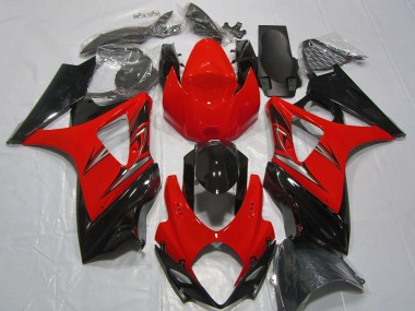 Descuento Carenados Moto Suzuki GSXR 1000 2007-2008 - Rojo Negro Brillante